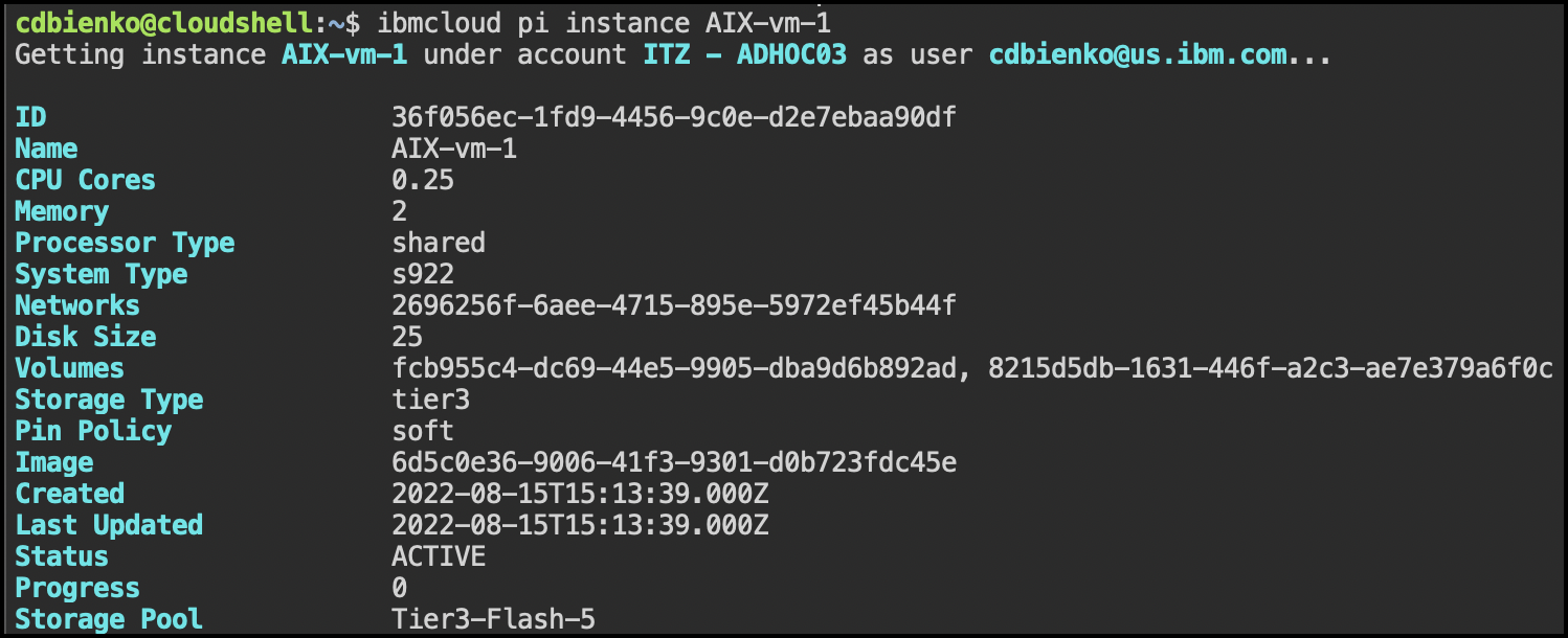 Command line exercises IBM Power Systems Virtual Server Level 3